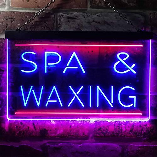 Beauty Salon Spa Waxing Dual LED Neon Light Sign